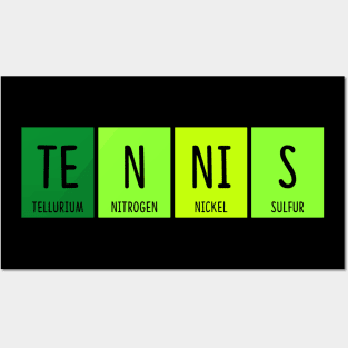 Tennis Chemistry Periodic Table Element Science Pun Posters and Art